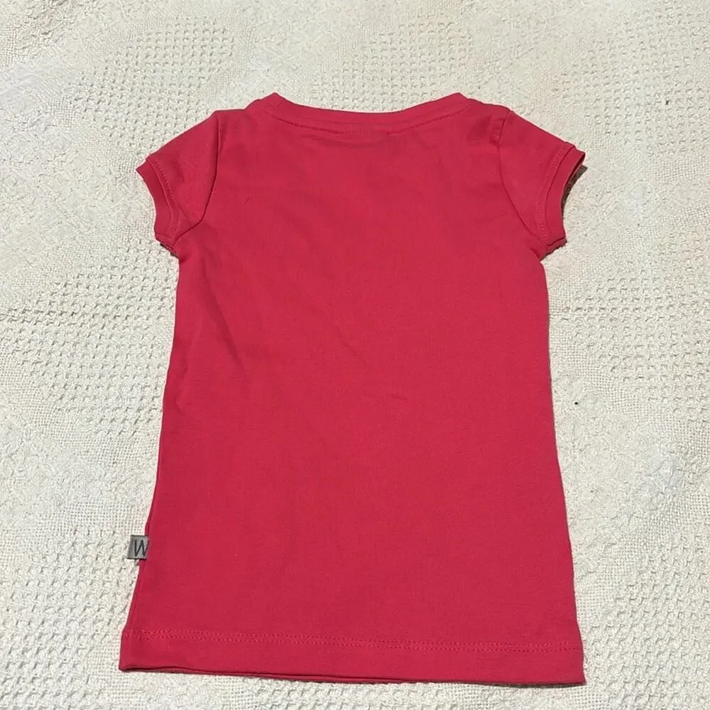 wheat Danish 5 red short sleeve t cupcake milkshake graphic euc